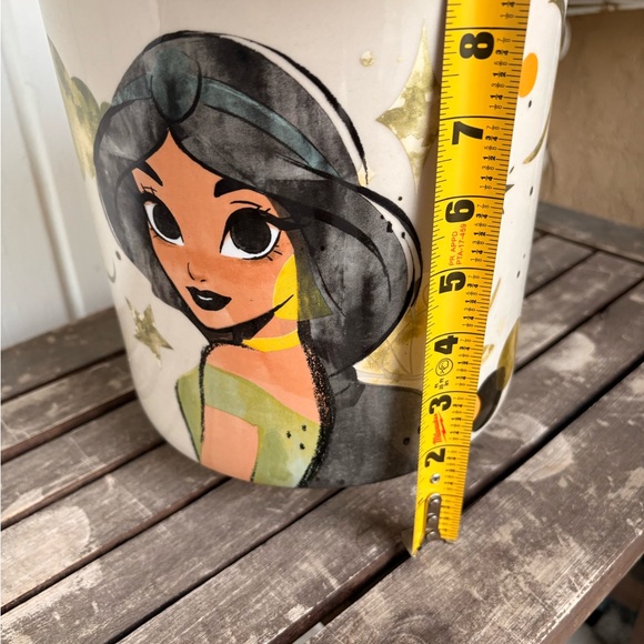 Disney Jasmine Large Ceramic Planter with Black and Green Accents